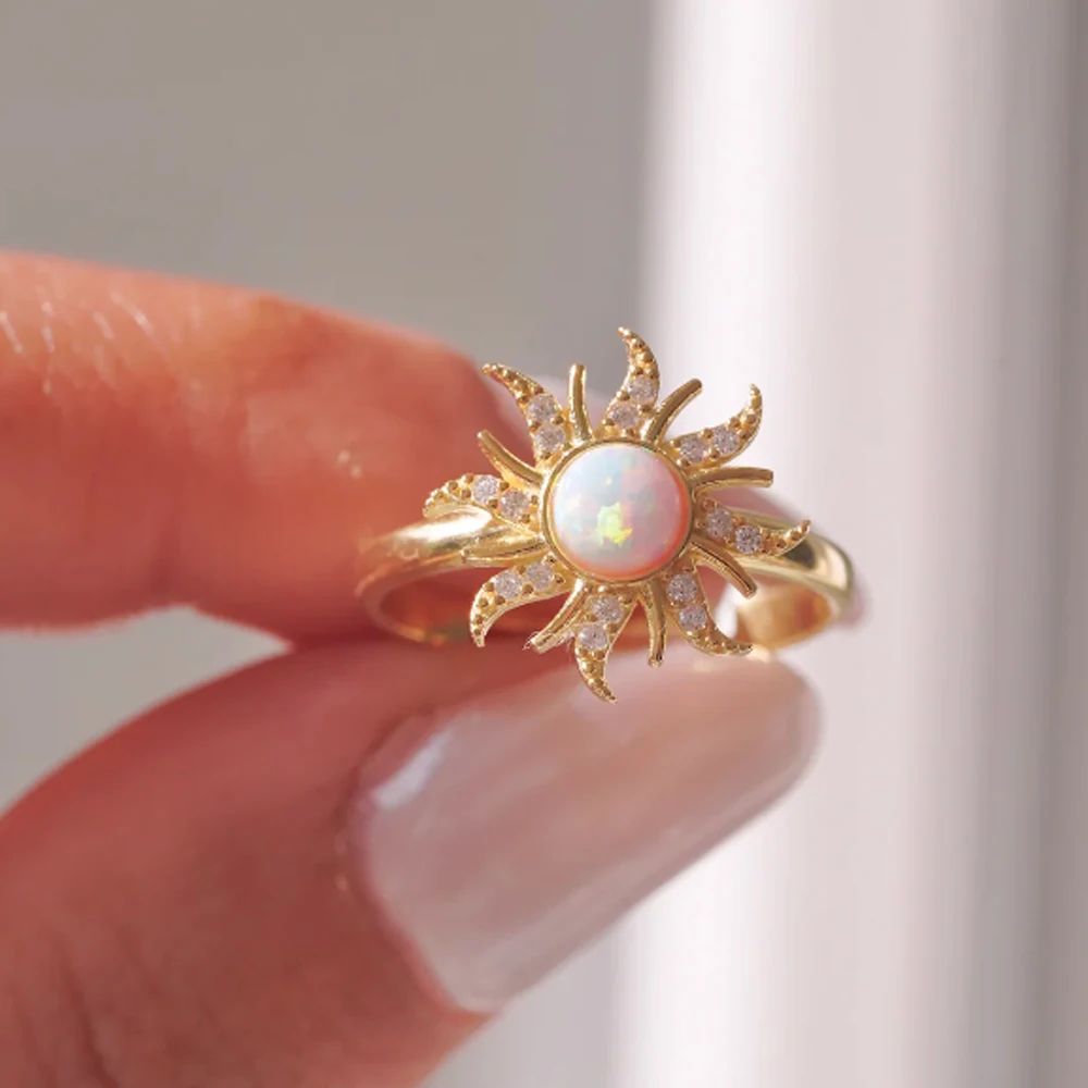 Rapunzel Sunburst Opal Ring