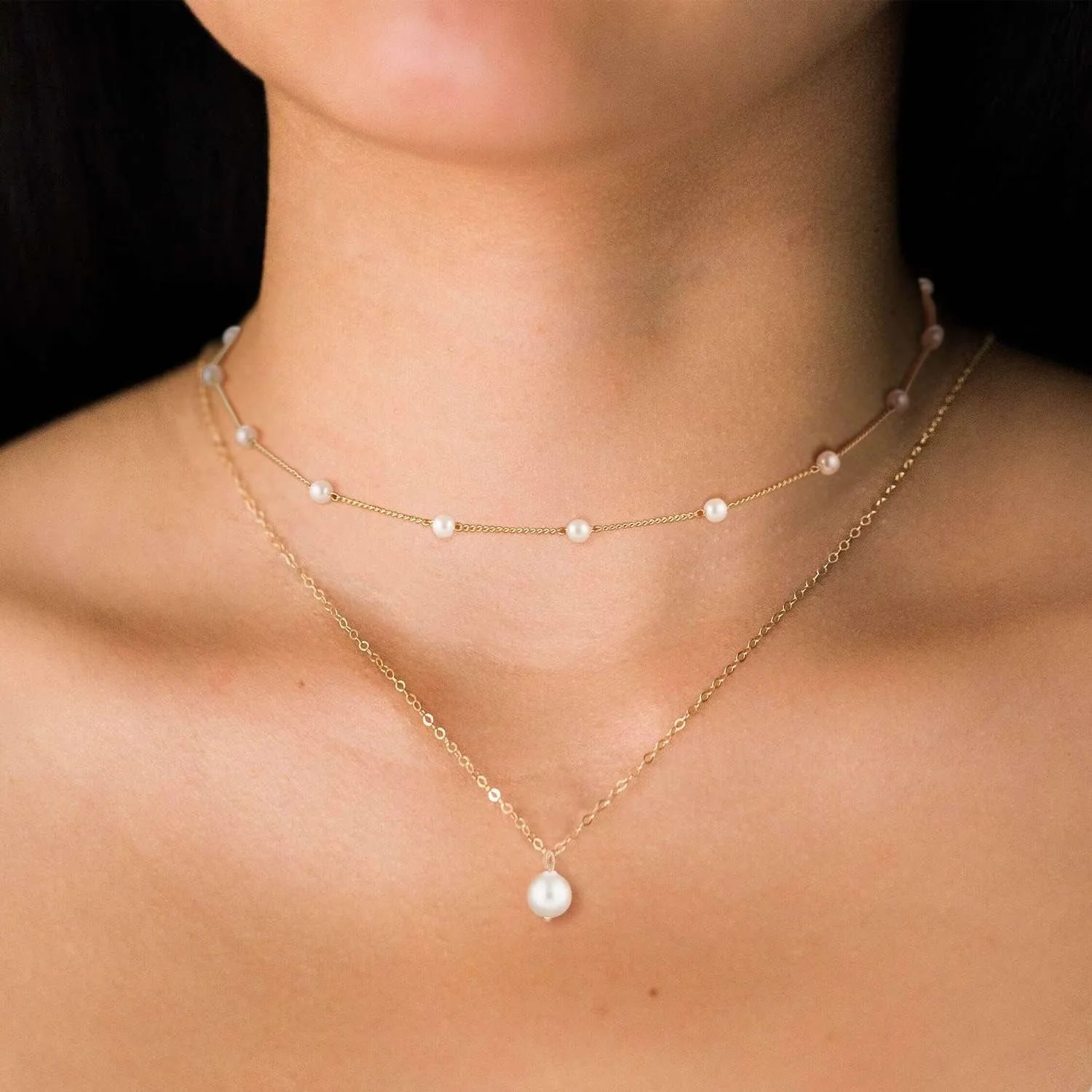 Pearl Station Necklace
